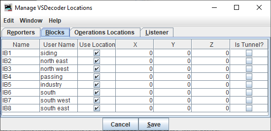 Manage Block Locations