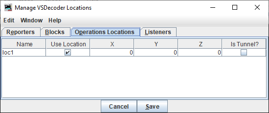 Manage Operations Locations