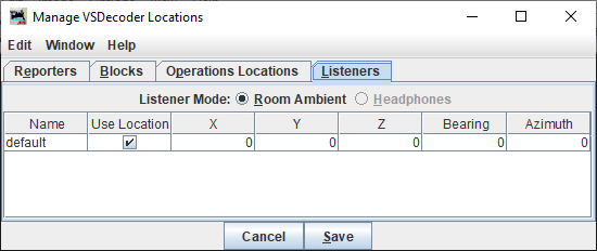 Manage Listener Location