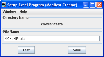 Excel setup