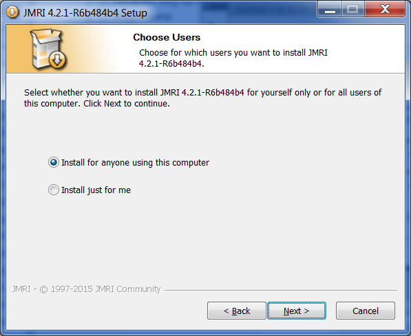 installer user choice